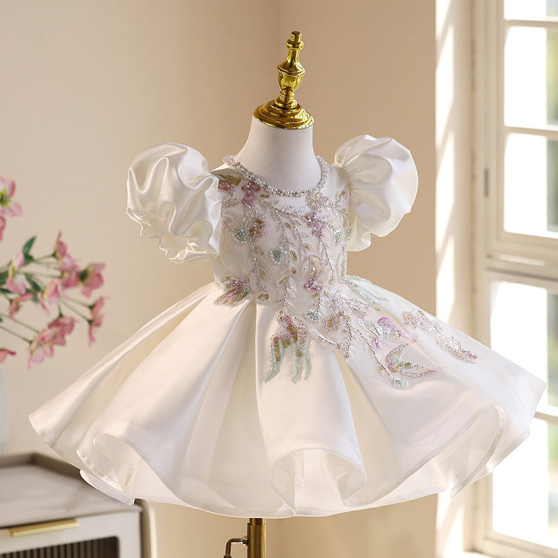 Vestido de Festa Florzinhas Strass