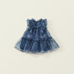 Vestido Infantil Azul Delicado