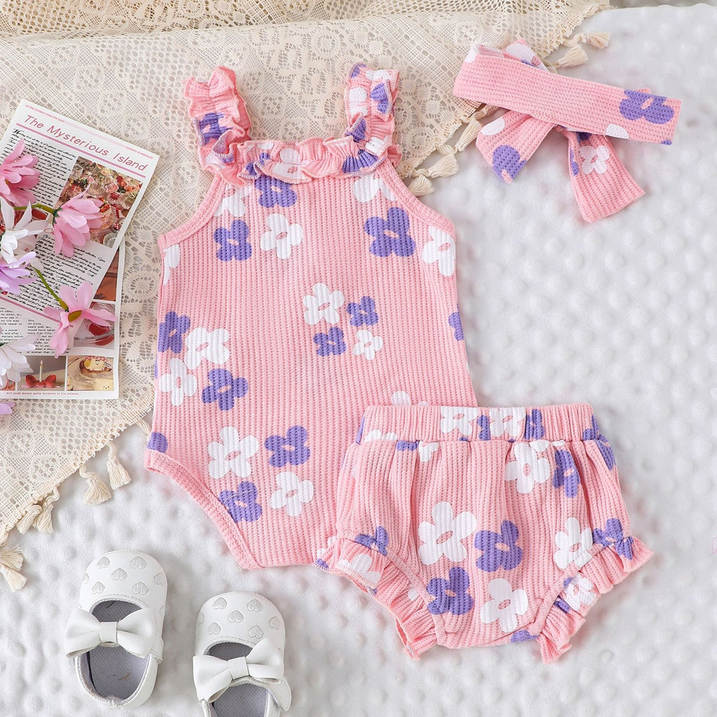 Conjunto Infantil Flores Verão