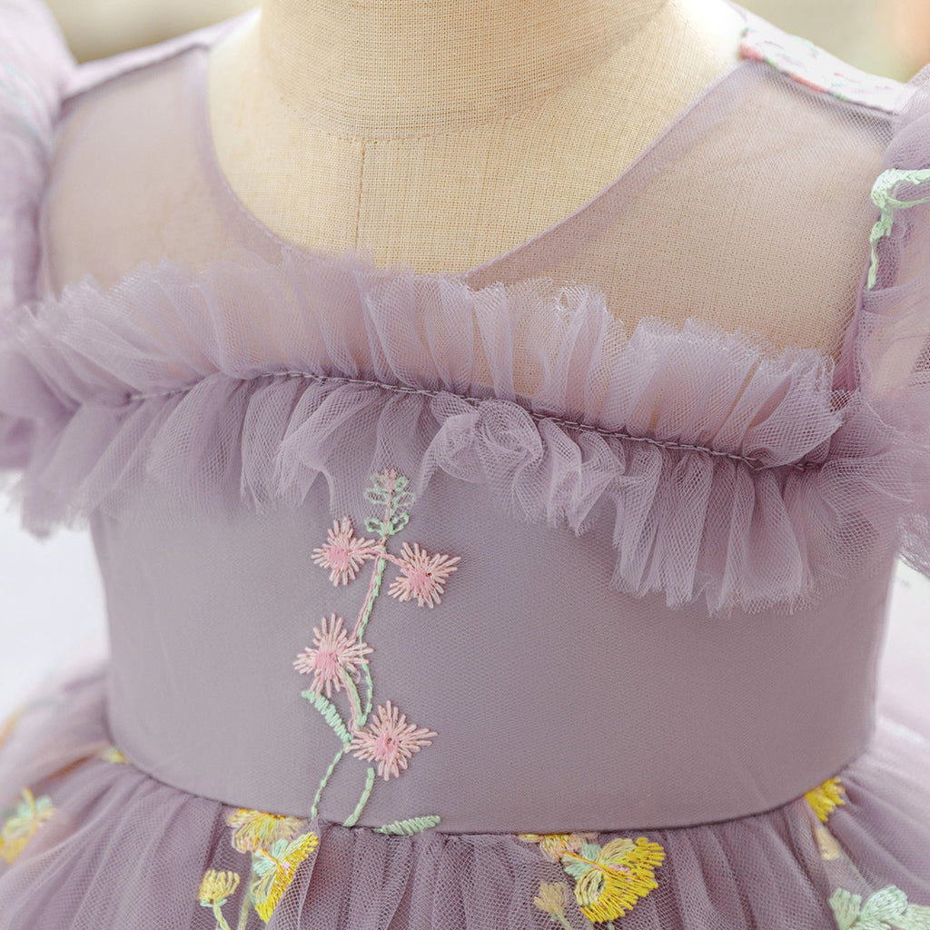 Vestido de Festa Tule Floral