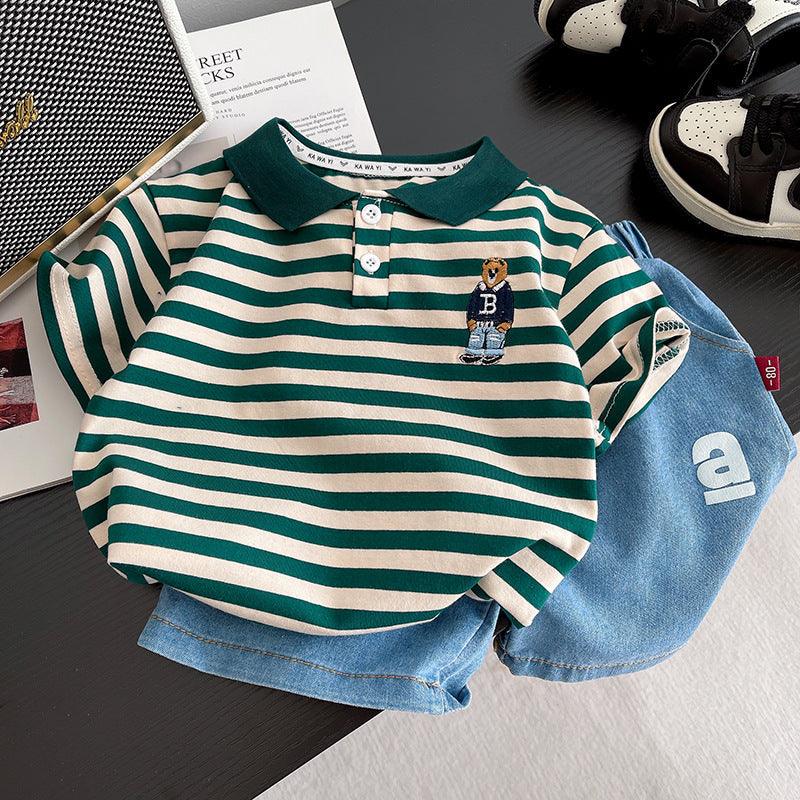 Conjunto Infantil Lístras Ursinho e Jeans