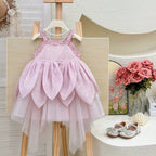 Vestido De Festa Infantil Rosa Fadinha