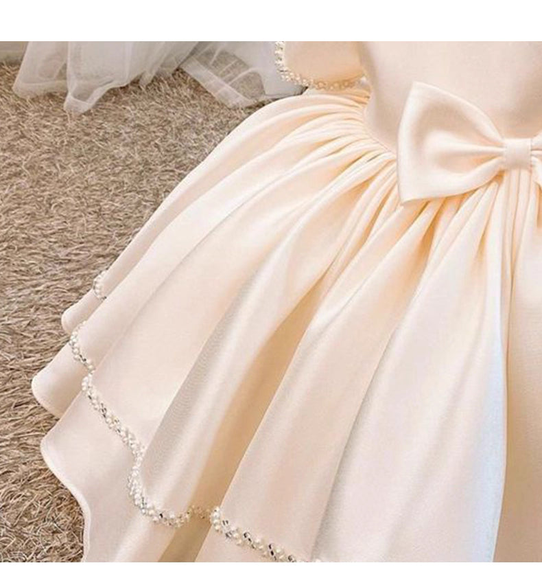 Vestido Infantil Pérolas Lacinho
