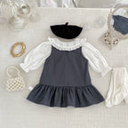 Vestido Infantil + Blusa Branca Golinha