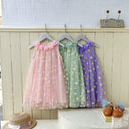 Vestido Infantil Tule Margaridas