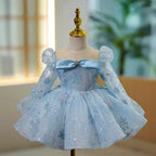 Vestido Infantil Azul Princesa