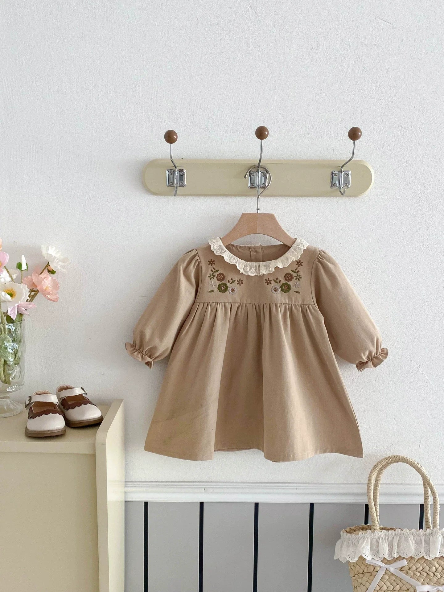 Vestido Infantil Bordadinho Florzinhas