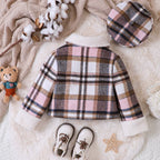 Casaco Infantil Xadrez Pelúcia