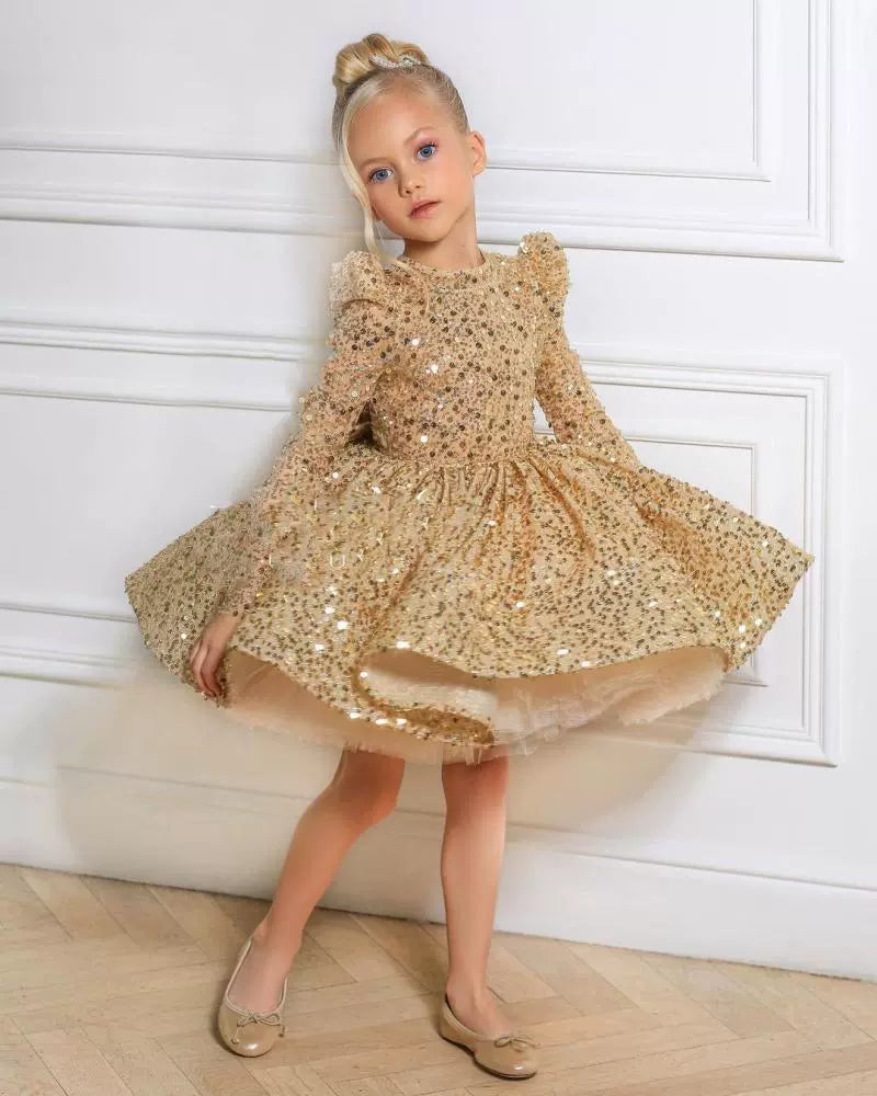 Vestido de Festa Lantejoulas Brilhante