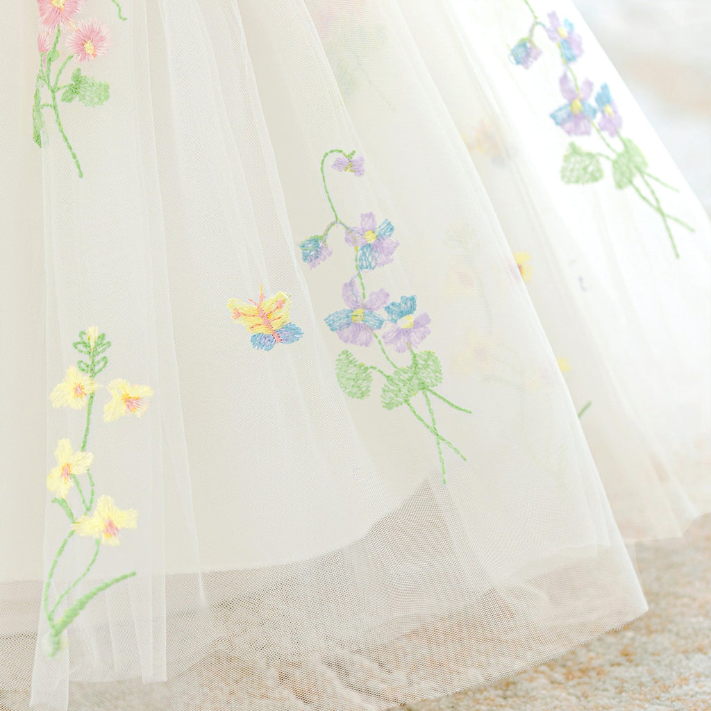 Vestido de Festa Tule Floral