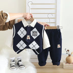 Conjunto Infantil Masculino Ursinho 3 Peças