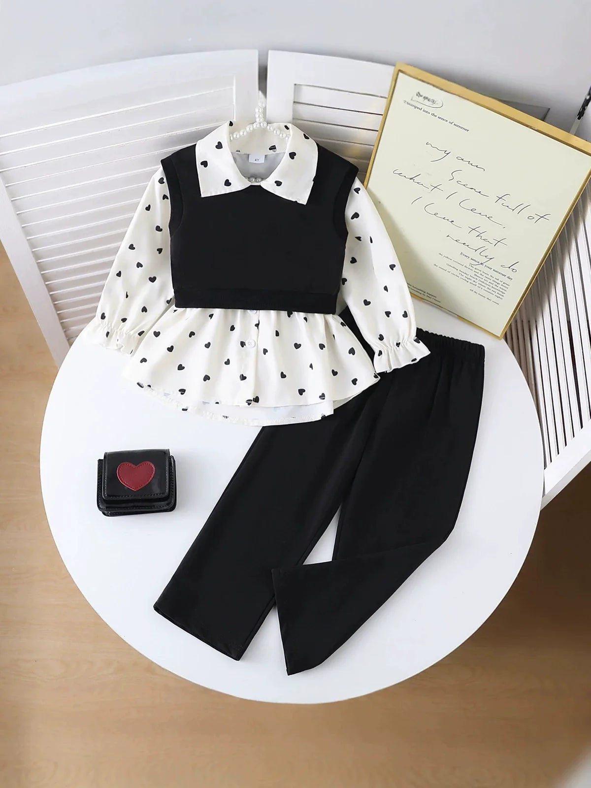 Conjunto Infantil 3 Peças Golinha Corações