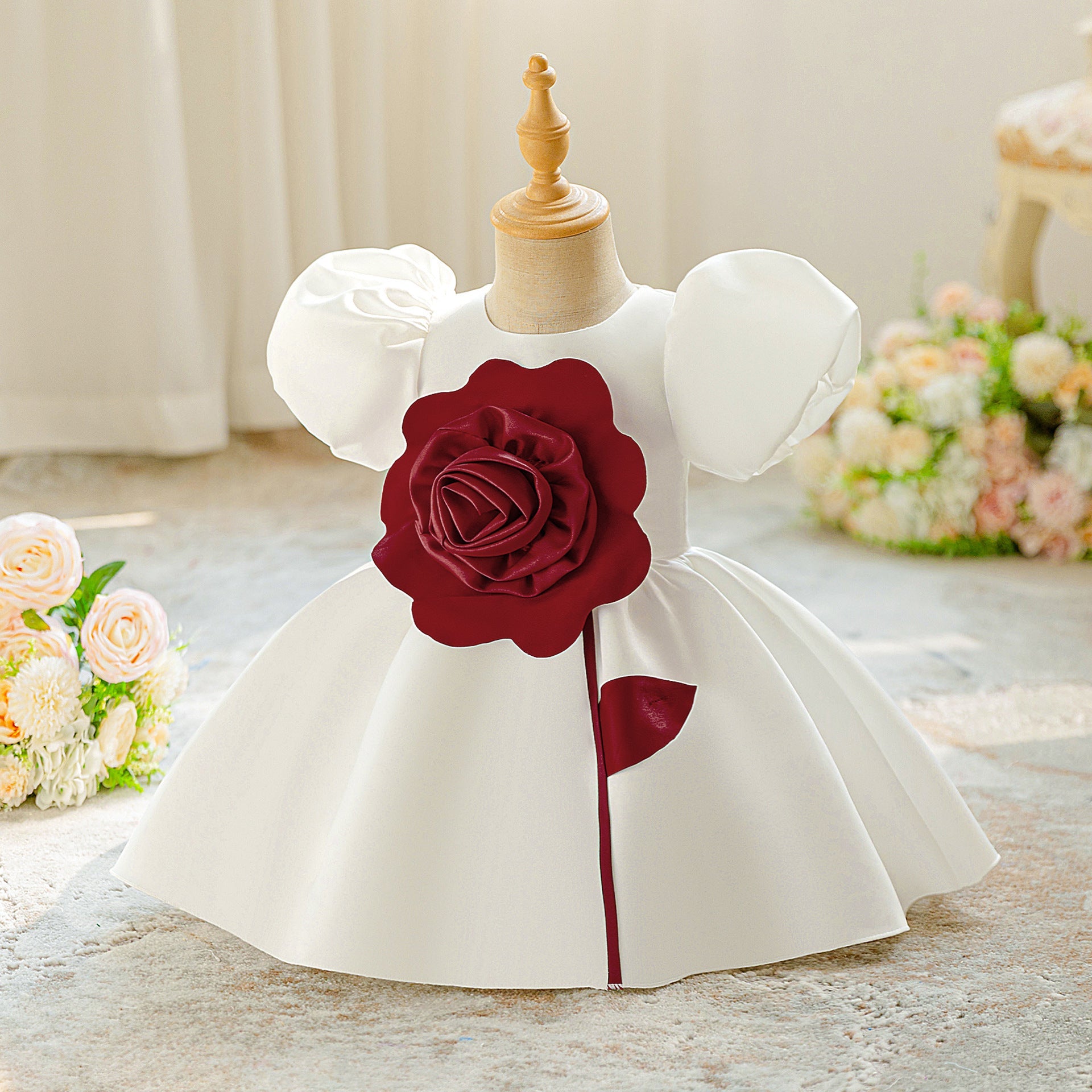 Vestido de Festa Infantil Flor