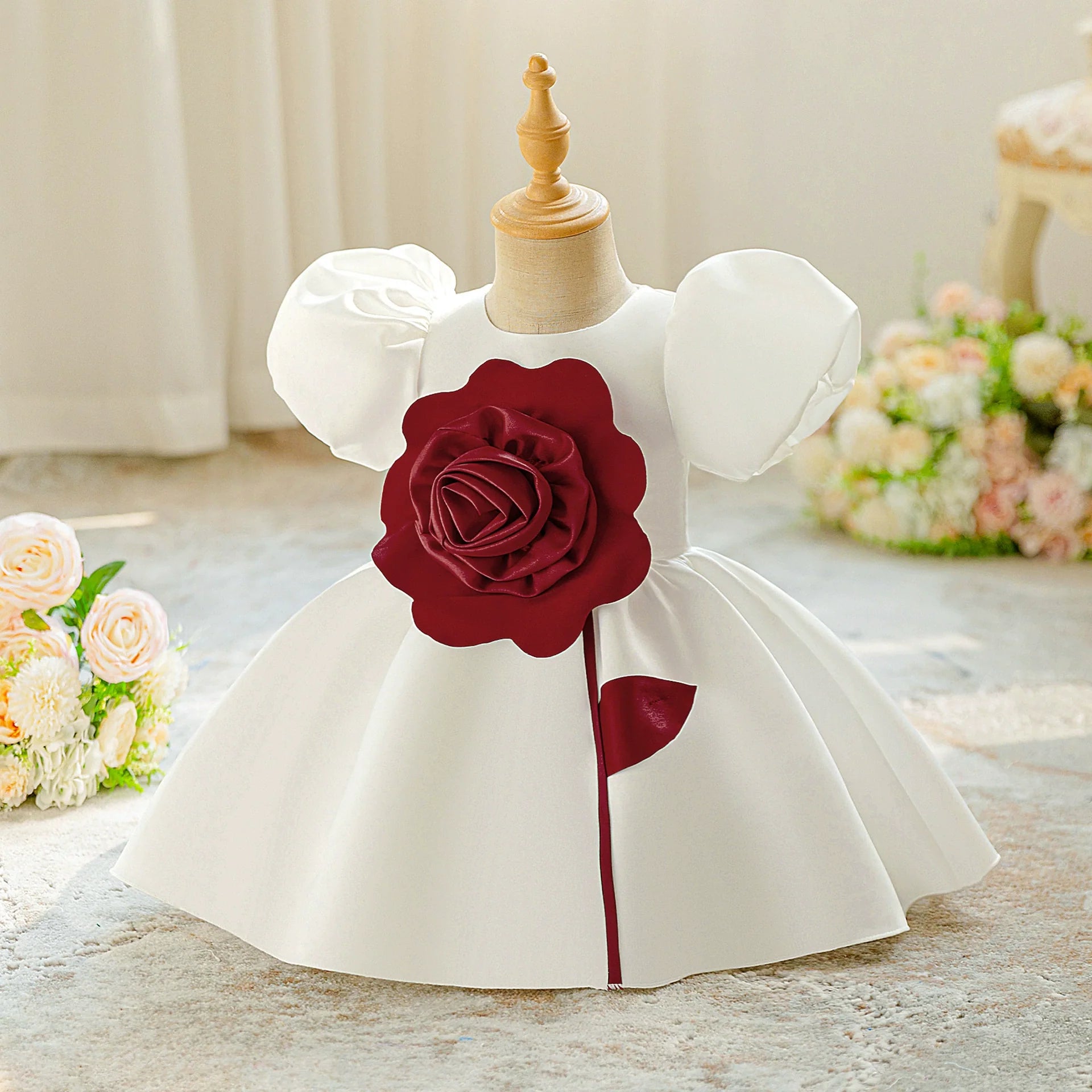 Vestido de Festa Infantil Flor