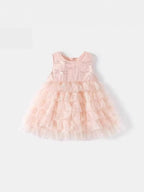 Vestido Infantil de Tule Lacinhos