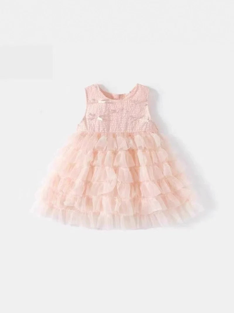 Vestido Infantil de Tule Lacinhos