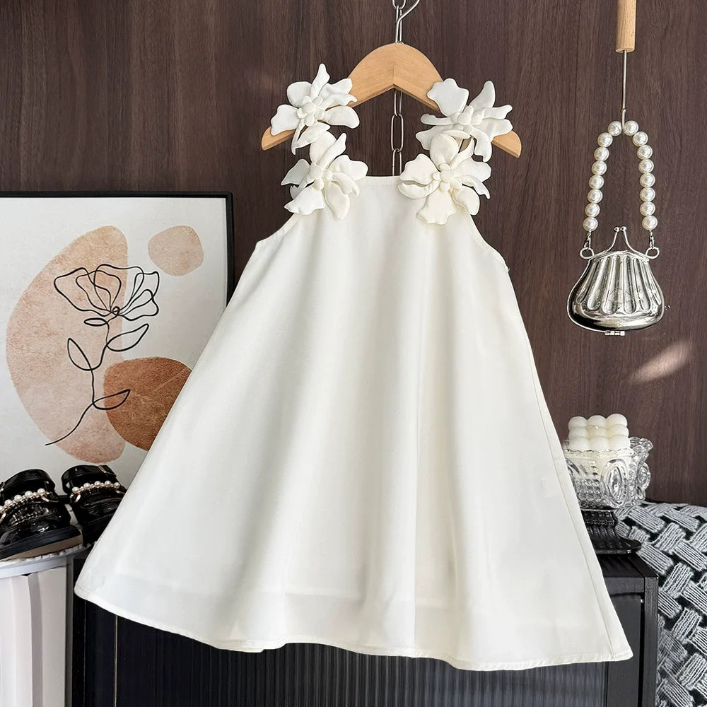 Vestido Infantil Alcinha Flores