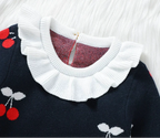 Macacão Infantil de Tricõ Cerejas