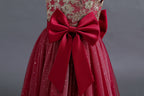 Vestido de Festa Longo Renda Brilhantes