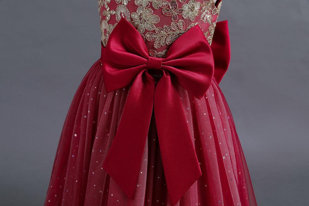 Vestido de Festa Longo Renda Brilhantes