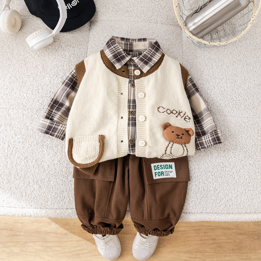 Conjunto Infantil 3 Peças Xadrez Ursinho