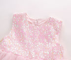 Vestido Infantil Rosa com Brilhos