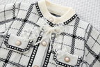 Conjunto Infantil Feminino Xadrez Lacinho