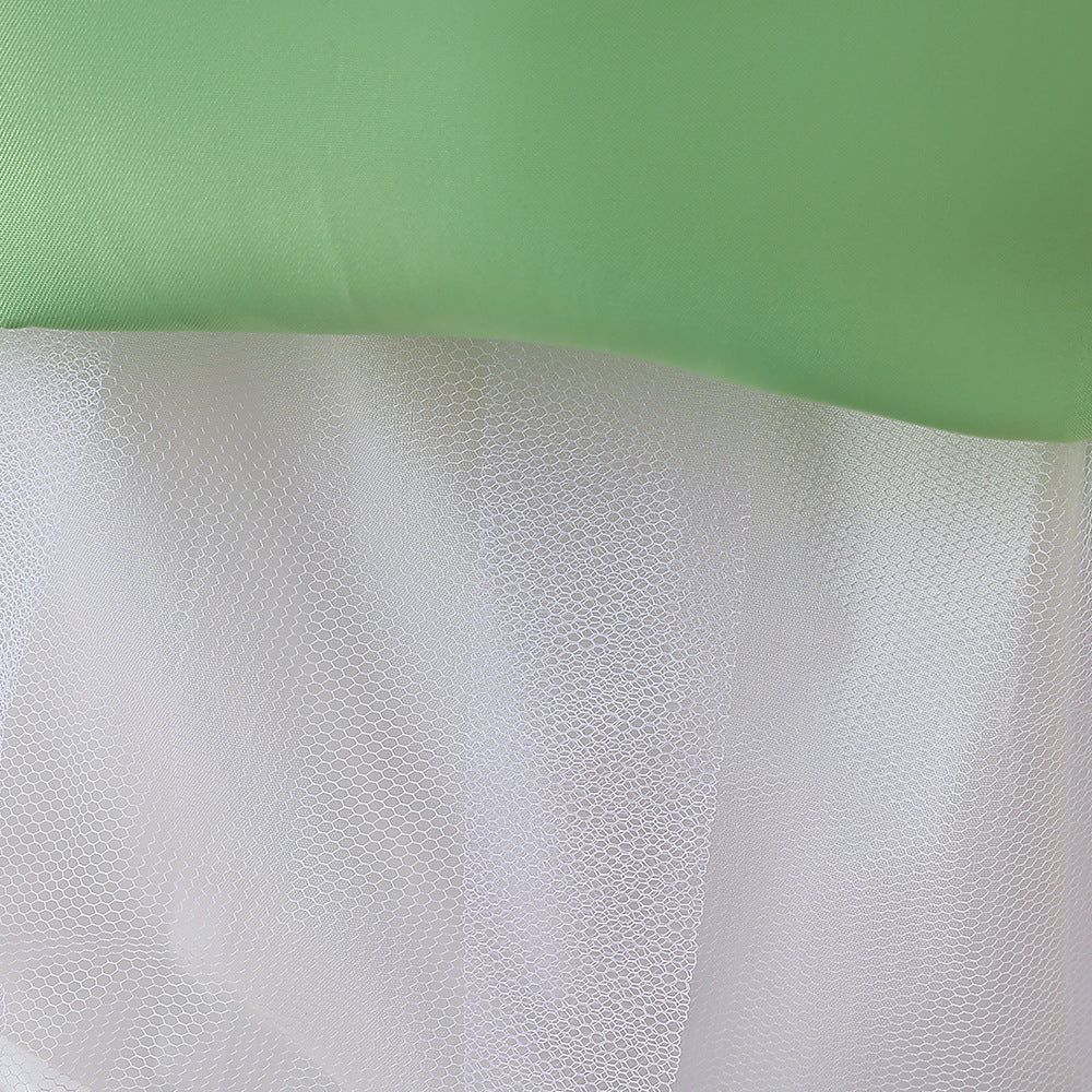Vestido Infantil Verde Florzinhas e Lacinho