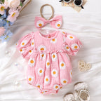 Body Infantil Feminino Margaridas
