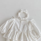 Body Infantil Branco Rendinha