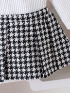 Conjunto Infantil Feminino 3 Peças Jaqueta com Sainha