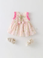 Vestido Infantil Floral Tulipas