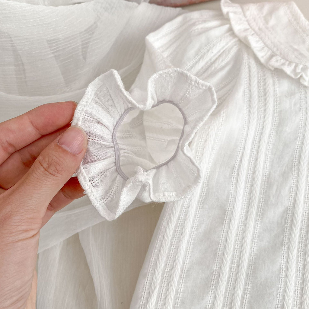 Vestido Infantil + Blusa Branca Golinha