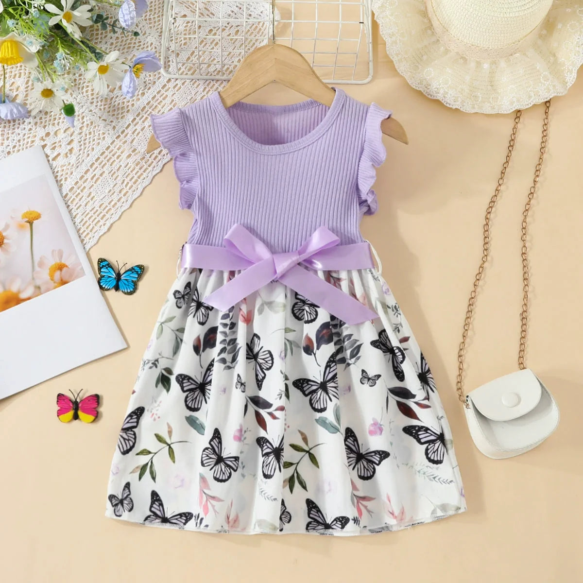 Vestido Infantil Laço Borboletas
