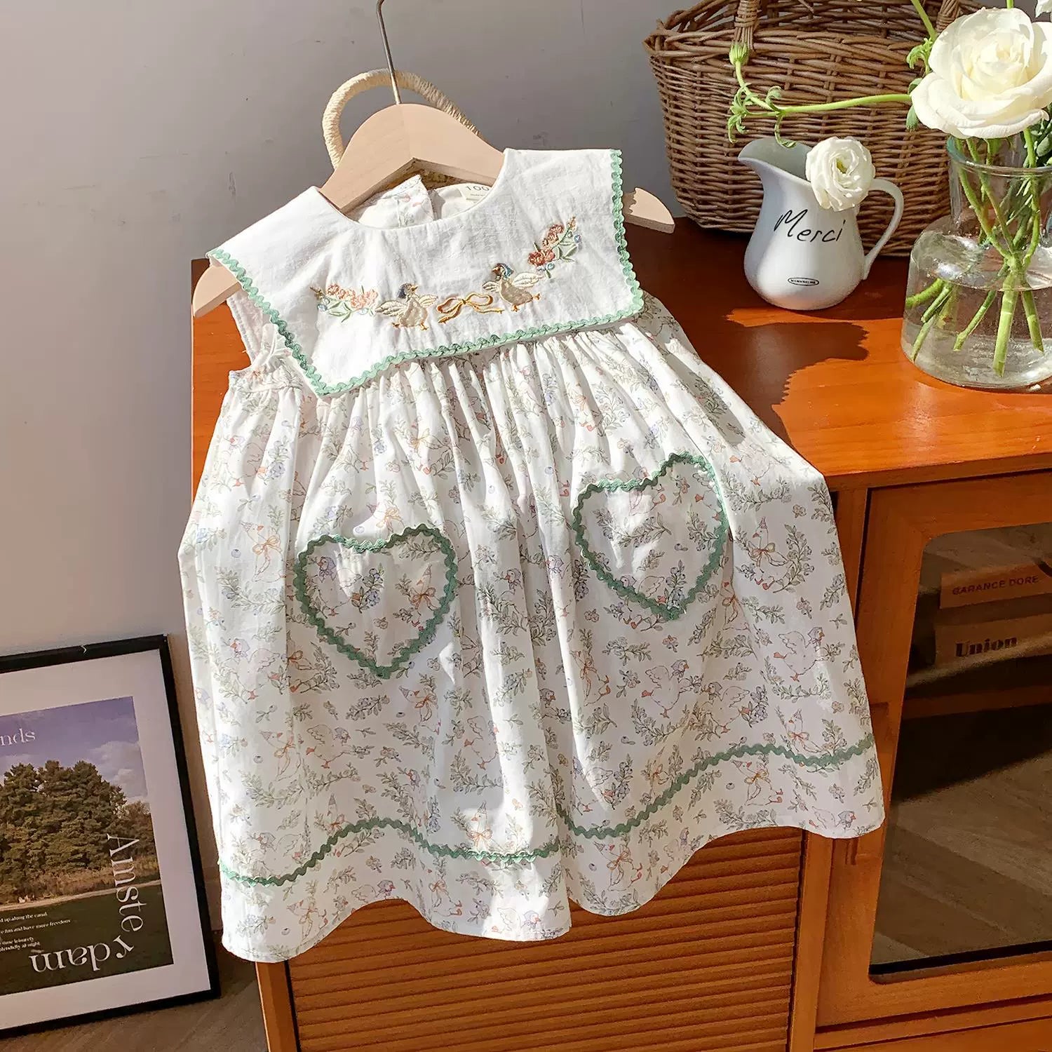 Vestido Infantil Patinho Florzinhas