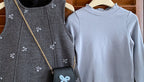 Conjunto de Inverno Azul Lacinhos