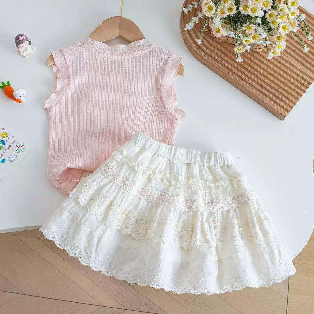 Conjunto Infantil Feminino Pink Lacinhos