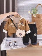 Conjunto Infantil Inverno 3 Peças Ursinho