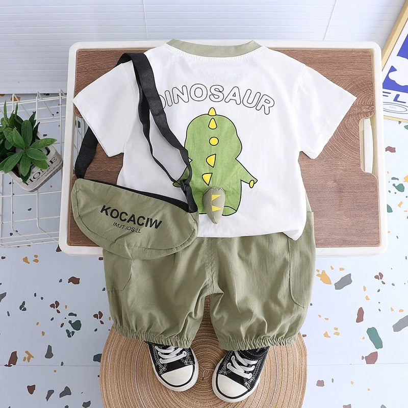 Conjunto Infantil Masculino Dino Bolsinha