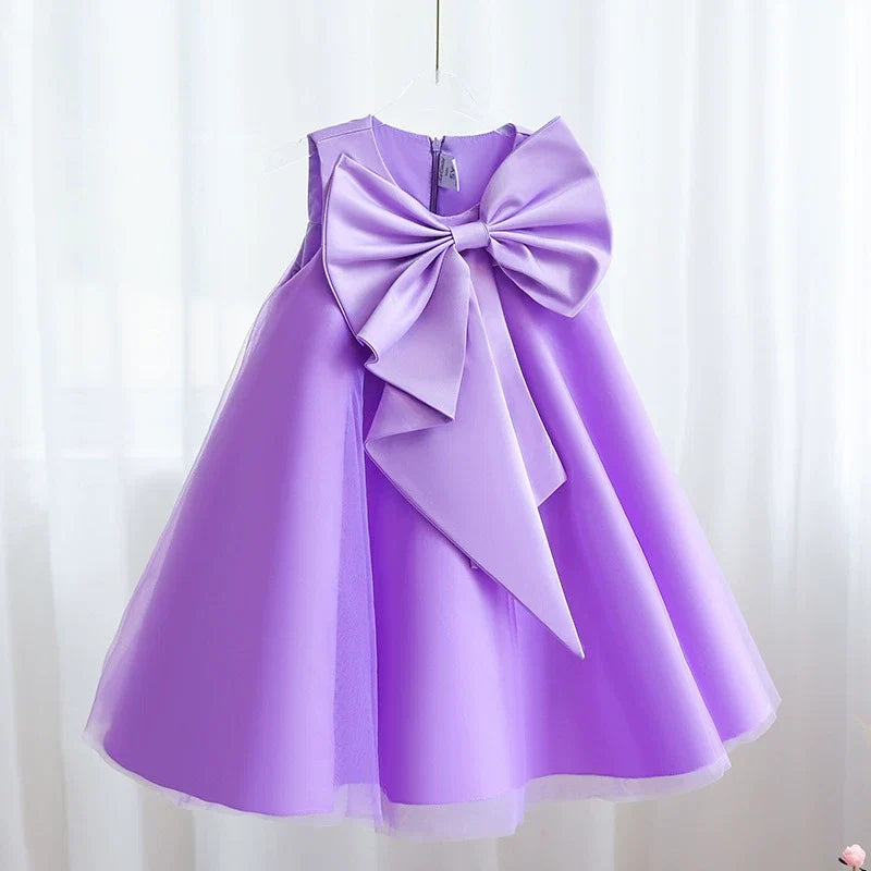Vestido Infantil Elegante Laço