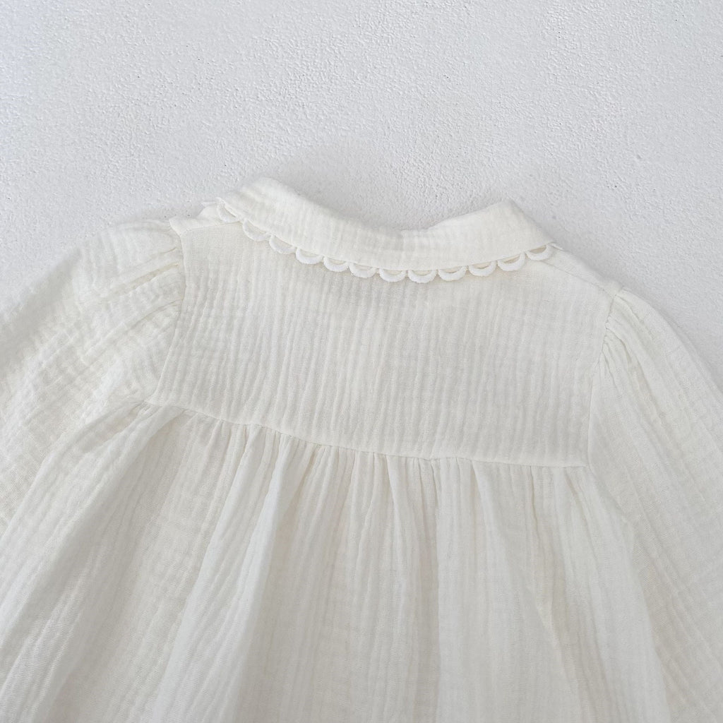 Body Infantil Feminino Branco Botões