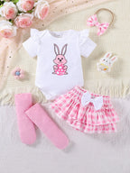 Conjunto Infantil Coelhinho Xadrez