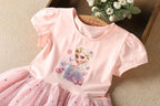 Vestido Infantil Frozen com Tule
