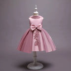 Vestido Infantil Lacinho e Aplíque Floral