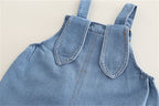 Conjunto Infantil Masculino  Jardineira Jeans