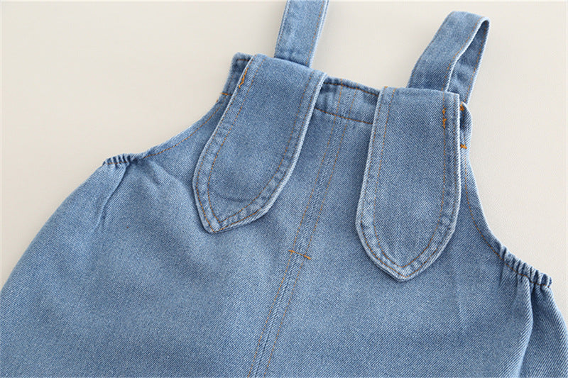 Conjunto Infantil Masculino  Jardineira Jeans