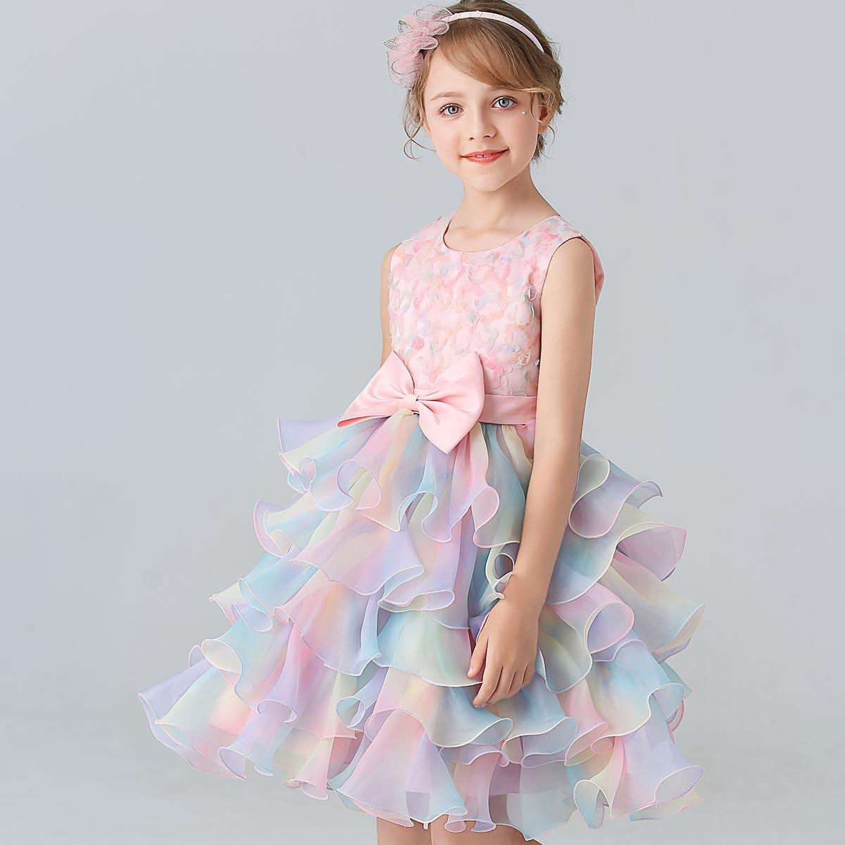 Vestido Infantil Camadas Colors