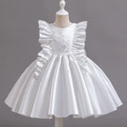 Vestido De Festa Luxo Florzinhas com Pérolas