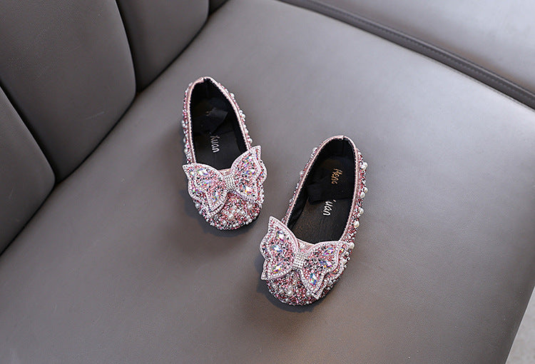 Sapato Infantil Feminino Brilhante Lacinho