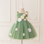 Vestido De Festa Infantil Flores